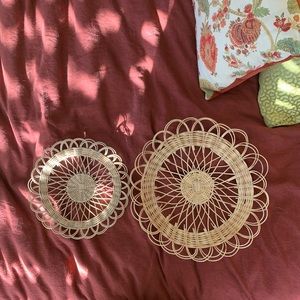 Boho Rattan Wall Baskets